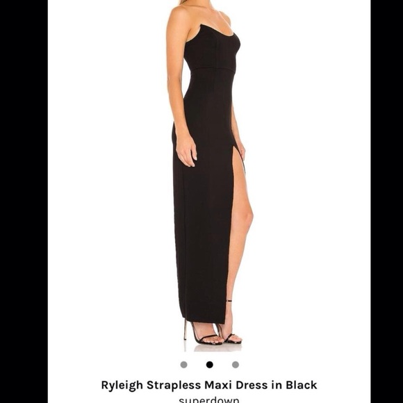 Superdown Ryleigh Black Strapless Gown (M) - Picture 2 of 6